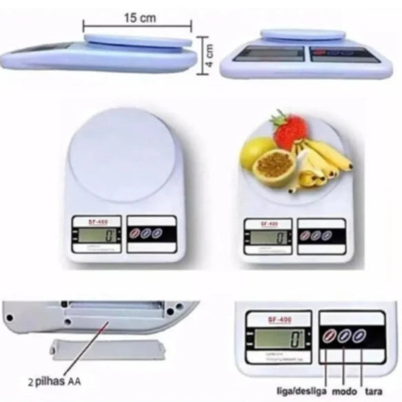 Balança digital de cozinha de alta precisão de 10 kg