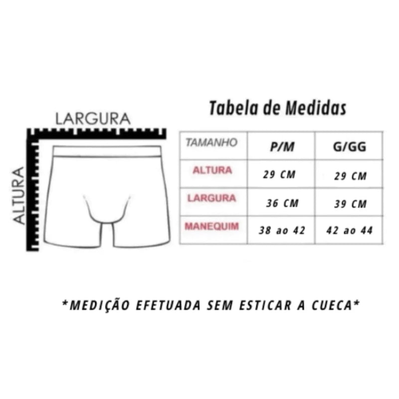 Kit com Cuecas Boxer Masculinas de Microfibra Sem Costura