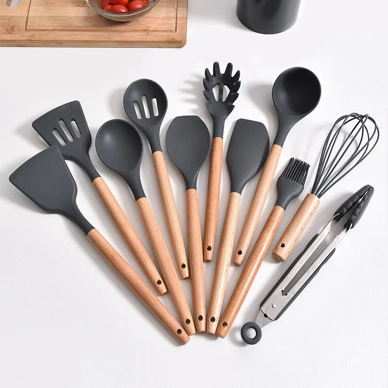 Jogo de Cozinha Kit C/12 Peças de Silicone - Utensílios para Cozinha