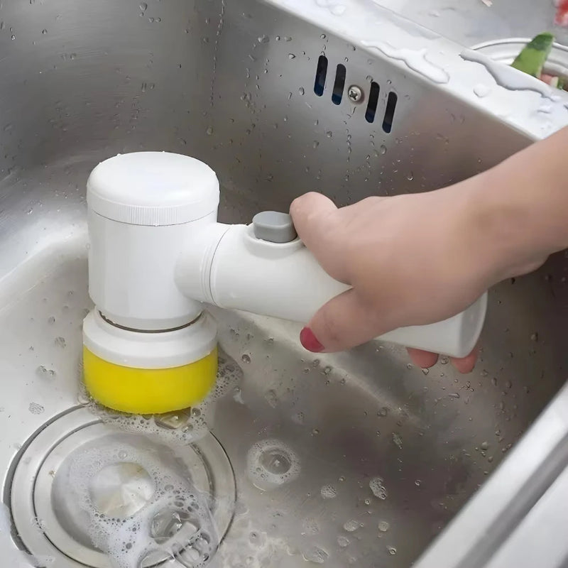Escova Elétrica de Limpeza Sem Fio 5 em 1