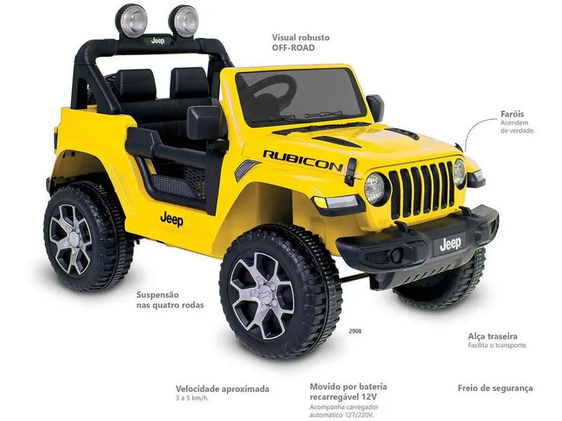 Jeep Wrangler 12V Carro Elétrico Infantil