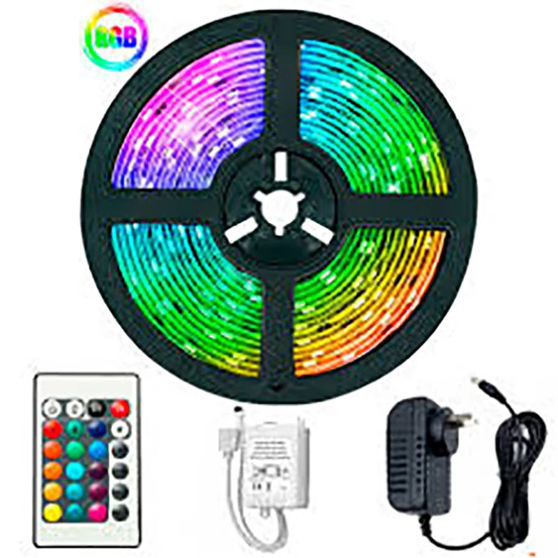 Fita LED Ultra RGB 3528 à prova d'água de 5 m + controle com fonte